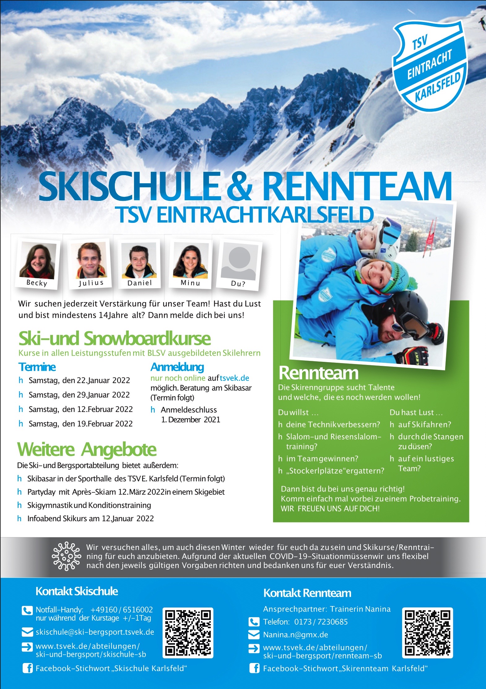 Skischule Plakat